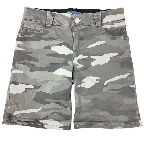 Democracy Ab Solution Bermuda Shorts Women Size 4 Camo Camouflage Stretch Gray - Picture 1 of 9